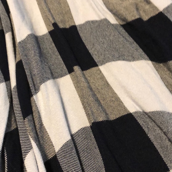 Cardigan plaid style light blue and black - Picture 3 of 4